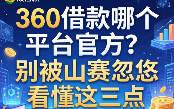 360借款在哪个平台官方？别被山寨忽悠，看懂这三点