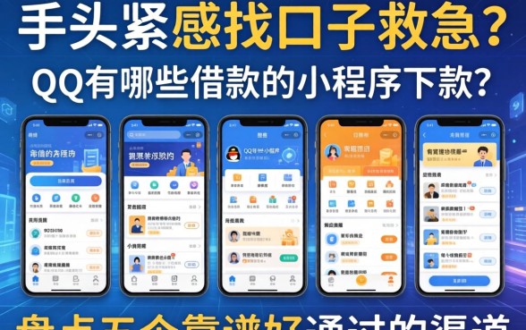 手头紧想找口子救急？QQ有哪些借款的小程序能下款？盘点五个靠谱好通过的渠道