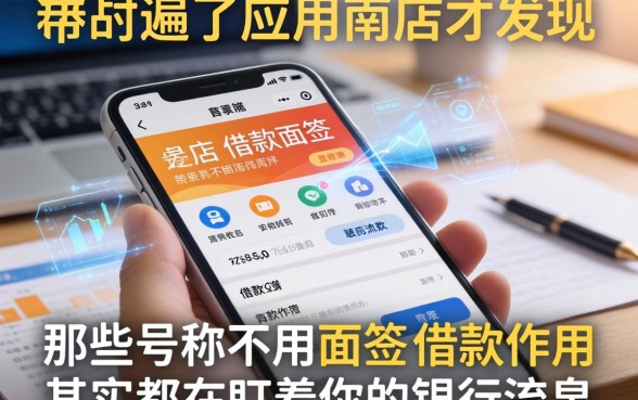 我翻遍了应用商店才发现，那些号称不用面签的借款软件其实都在盯着你的银行流水