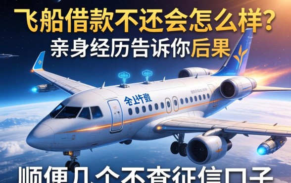 飞船借款不还会怎么样？亲身经历告诉你后果，顺便分享几个不查征信的口子
