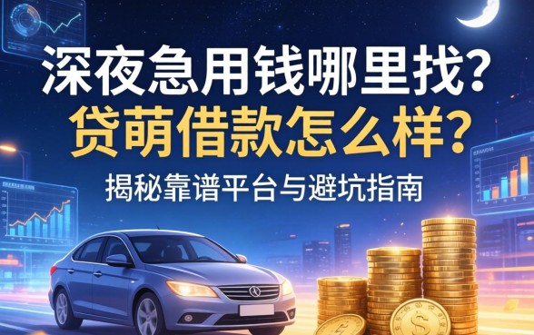 深夜急用钱哪里找？贷萌借款怎么样？揭秘靠谱平台与避坑指南