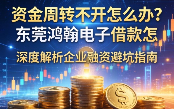 资金周转不开怎么办?东莞鸿翰电子借款怎么样?深度解析企业融资避坑指南