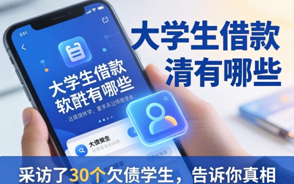 大学生借款的软件有哪些？我采访了30个欠债学生，告诉你真相