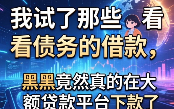 我试了那些不看债务的借款，黑户竟然真的在大额贷款平台下款了