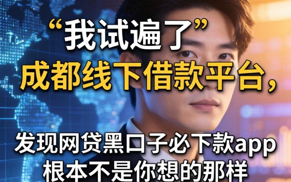 我试遍了成都线下借款平台，发现网贷黑口子必下款app根本不是你想的那样