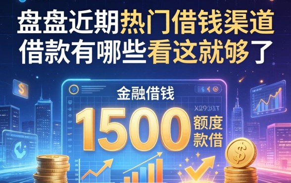盘点近期热门借钱渠道，1500额度借款有哪些看这就够了