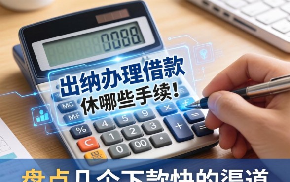出纳办理借款要哪些手续？盘点几个下款快的渠道