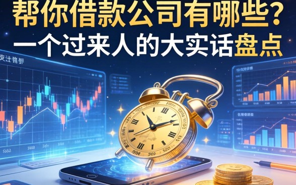 帮你借款的公司有哪些？一个过来人的大实话盘点