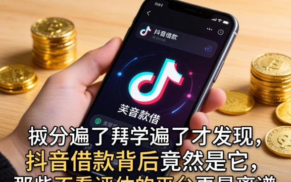 我翻遍了手机才发现，抖音借款背后竟然是它，那些不看评估的平台更是离谱