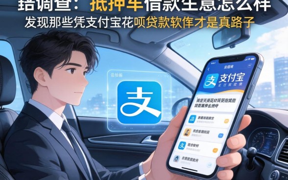 我调查了抵押车借款生意怎么样，发现那些凭支付宝花呗贷款的软件才是真路子