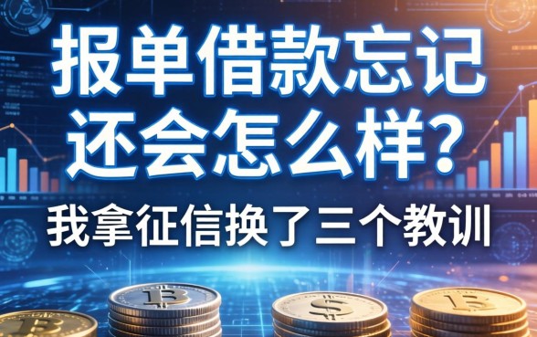 报单借款忘记还会怎么样？我拿征信换了三个教训