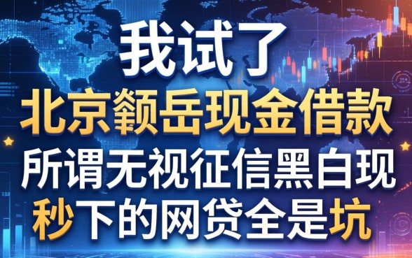 我试了北京瓴岳现金借款，发现所谓无视征信黑白秒下的网贷全是坑