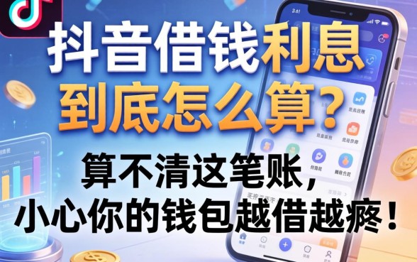 抖音借钱利息到底怎么算？算不清这笔账，小心你的钱包越借越瘪！