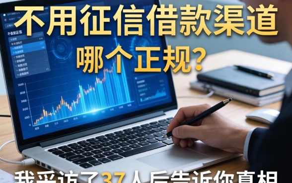 不用征信的借款渠道哪个正规？我采访了37人后告诉你真相