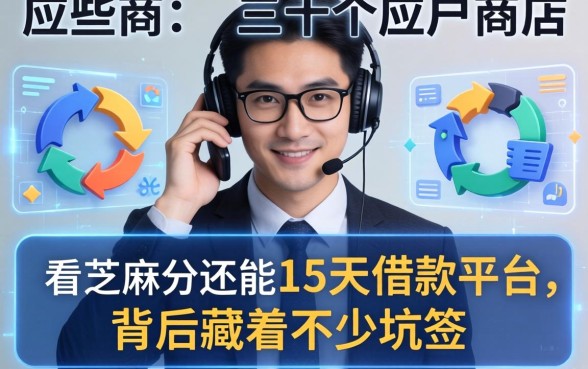 我翻了三十个应用商店，发现那些宣传不看芝麻分还能免面签的15天借款平台，背后藏着不少坑