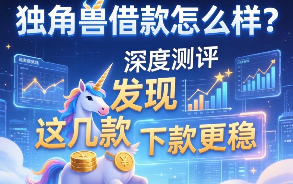 独角兽借款怎么样？深度测评发现这几款下款更稳