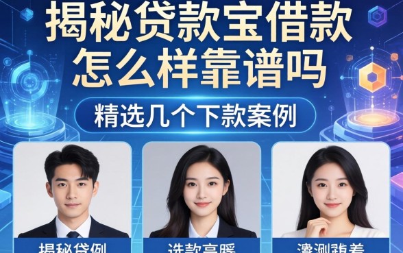 揭秘贷款宝借款怎么样靠谱吗，精选几个下款案例