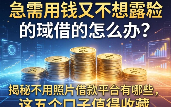 急需用钱又不想露脸怎么办？揭秘不用照片借款平台有哪些，这五个口子值得收藏