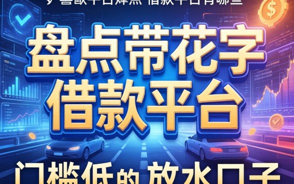 盘点带花字的借款平台有哪些，整理了几个门槛低的放水口子