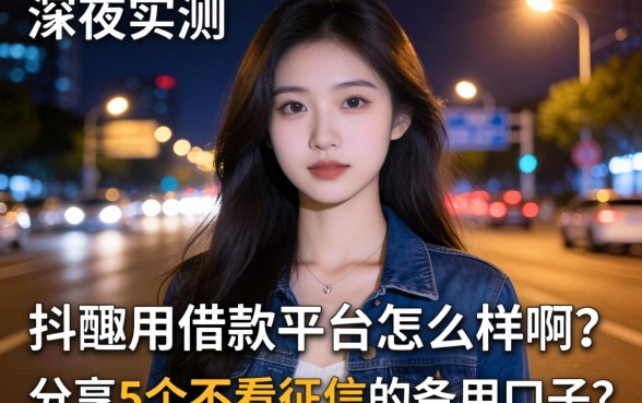 深夜实测：抖趣用借款平台怎么样啊？分享5个不看征信的备用口子