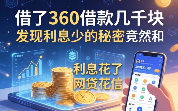 我借了360借款几千块，发现利息少的秘密竟然和征信花了能网贷的软件有关
