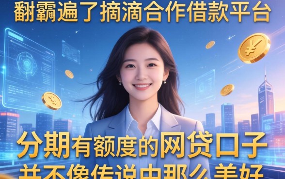 我翻遍了滴滴合作借款平台，发现分期有额度的网贷口子并不像传说中那么美好