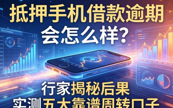抵押手机借款逾期会怎么样？行家揭秘后果并实测五大靠谱周转口子
