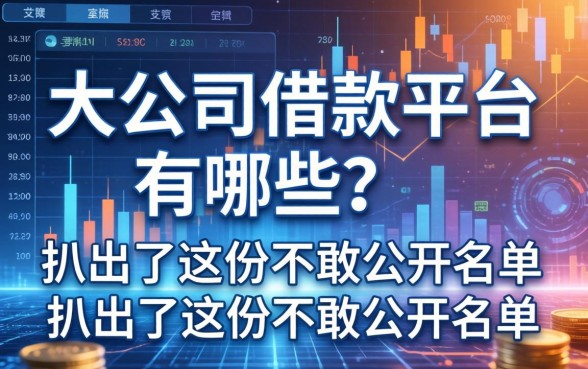 大公司借款平台有哪些？我扒出了这份不敢公开的名单