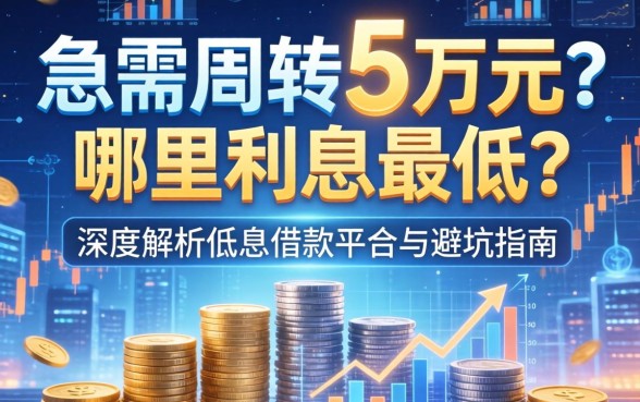 急需周转5万元？哪里利息最低？深度解析低息借款平台与避坑指南