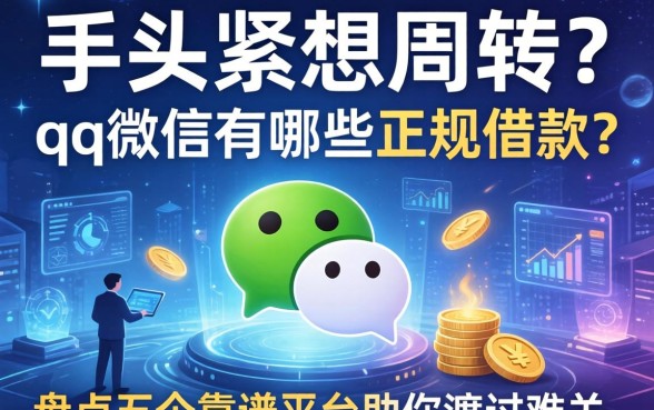 手头紧想周转？qq微信有哪些正规借款？盘点五个靠谱平台助你渡过难关