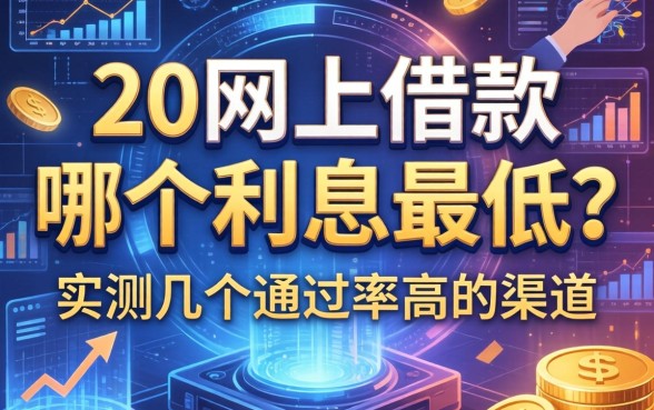 2万网上借款哪个利息最低？实测几个通过率高的渠道