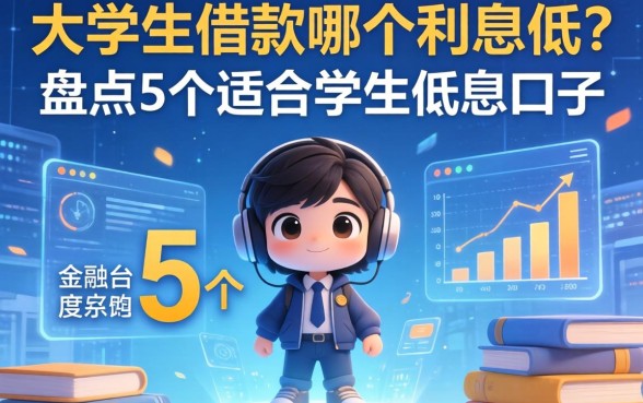 大学生借款哪个利息低？盘点5个适合学生的低息口子