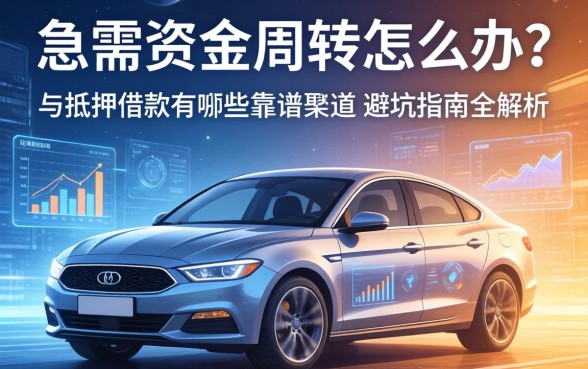 急需资金周转怎么办？车抵押借款有哪些靠谱渠道和避坑指南全解析