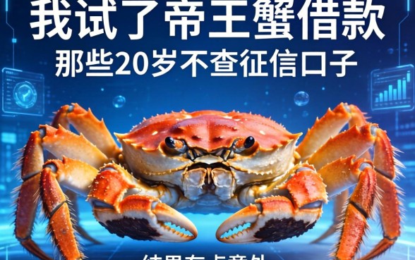 我试了帝王蟹借款和那些20岁不查征信的口子，结果有点意外