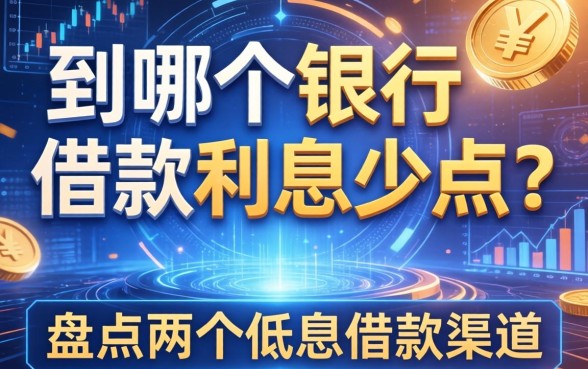 到哪个银行借款利息少点？盘点两个低息借款渠道
