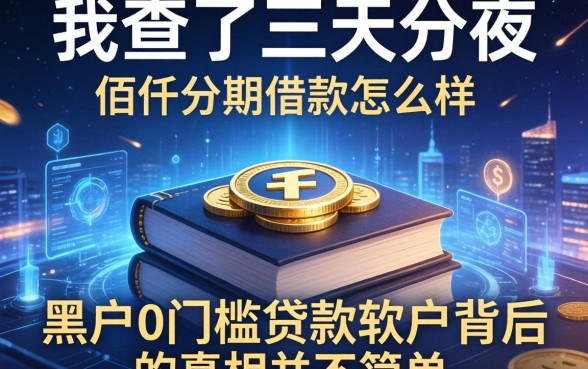 我查了三天三夜，发现佰仟分期借款怎么样和黑户0门槛贷款软件背后的真相并不简单
