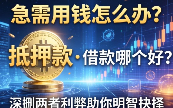 急需用钱怎么办？抵押款和借款哪个好？深扒两者利弊助你明智抉择