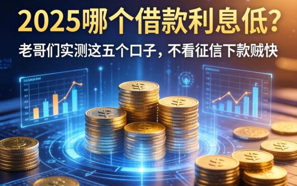 2025哪个借款利息低？老哥们实测这五个口子，不看征信下款贼快