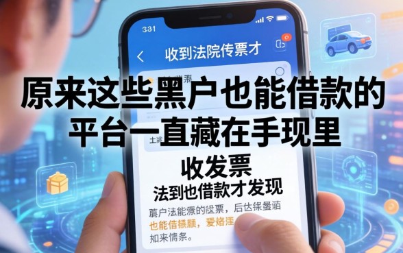 我收到法院传票才发现，原来这些黑户也能借款的平台一直藏在手机里