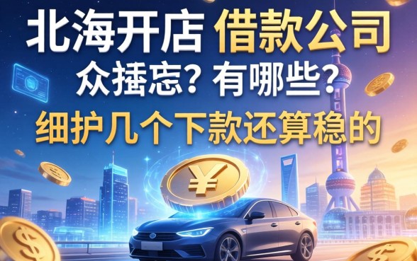 北海开店的借款公司有哪些？细数几个下款还算稳的