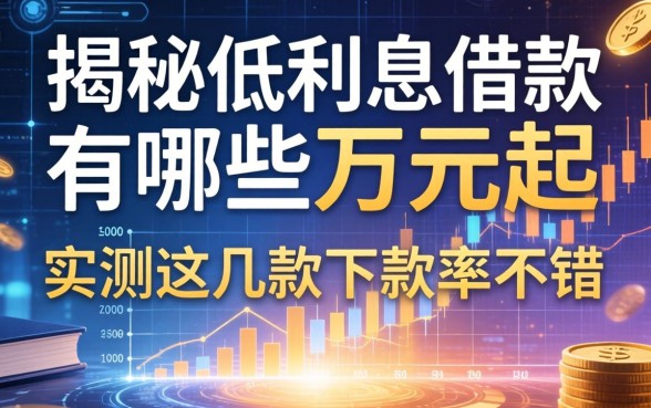 揭秘低利息借款有哪些万元起，实测这几款下款率不错