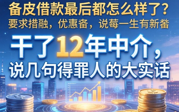 备皮借款最后都怎么样了？干了12年中介，说几句得罪人的大实话