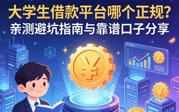 大学生借款平台哪个正规？亲测避坑指南与靠谱口子分享