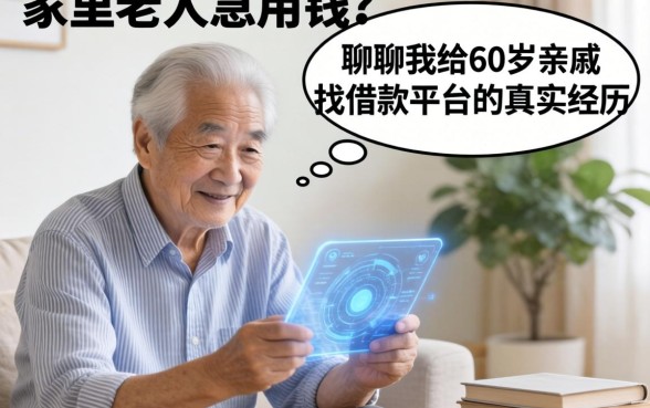 家里老人急用钱？聊聊我给60岁亲戚找借款平台的真实经历