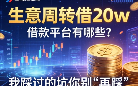 生意周转借20w的借款平台有哪些？我踩过的坑你别再踩