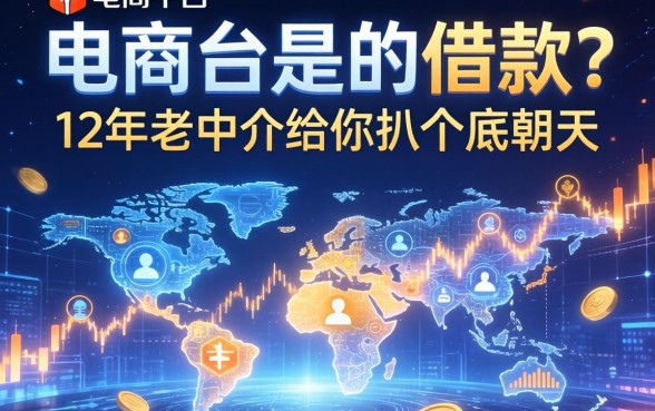 电商平台哪些可以借款？12年老中介给你扒个底朝天