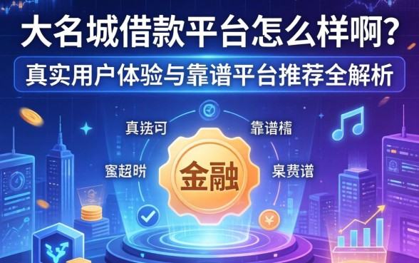 大名城借款平台怎么样啊？真实用户体验与靠谱平台推荐全解析