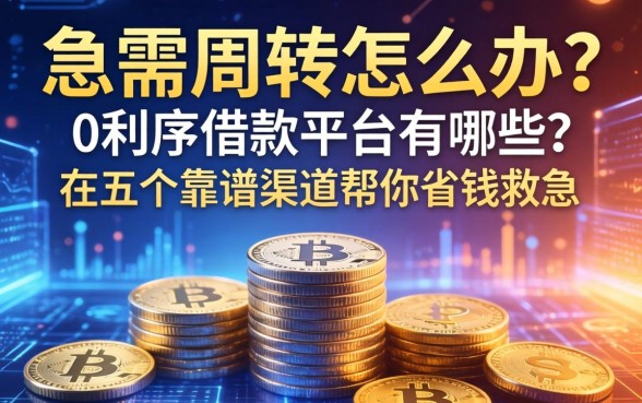 急需周转怎么办？0利率借款平台有哪些？这五个靠谱渠道帮你省钱救急