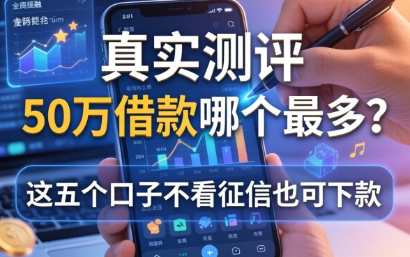 真实测评：50万借款哪个最多？这五个口子不看征信也能下款