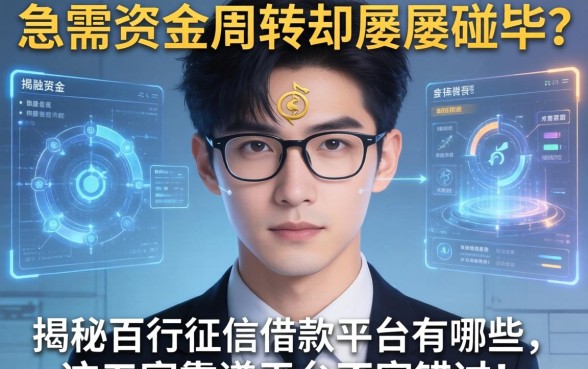 急需资金周转却屡屡碰壁？揭秘百行征信借款平台有哪些，这五家靠谱平台不容错过！